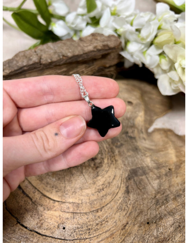 Onyx edelsteen sterhanger 20 mm