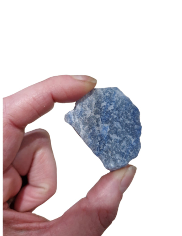 Blauwe kwarts 250 gram ruwe brokjes
