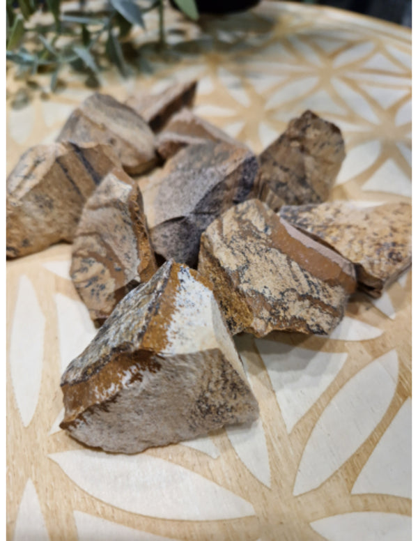 Jaspis landschap 250 gr. ruwe brokjes