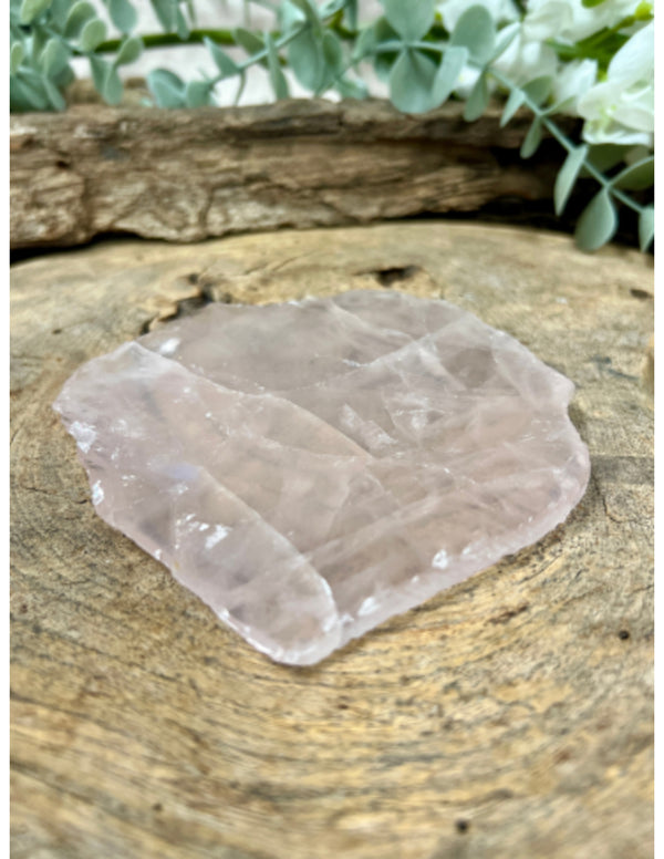 Roze kwarts edelsteen schijf nr.14