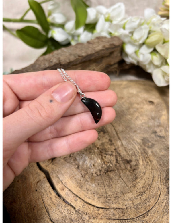 Onyx edelsteen maanhanger 20 mm