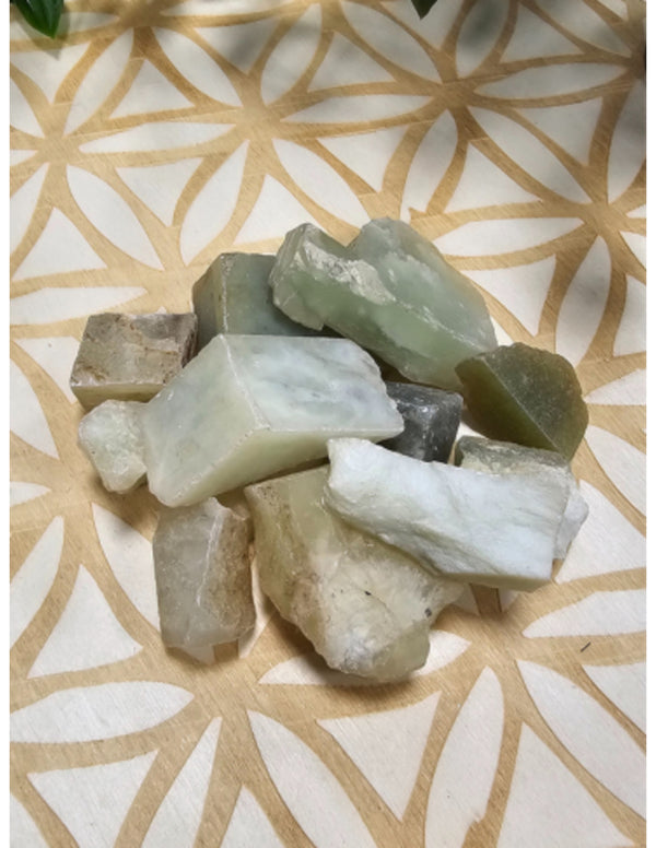 Jade China 250 gr. ruwe brokjes