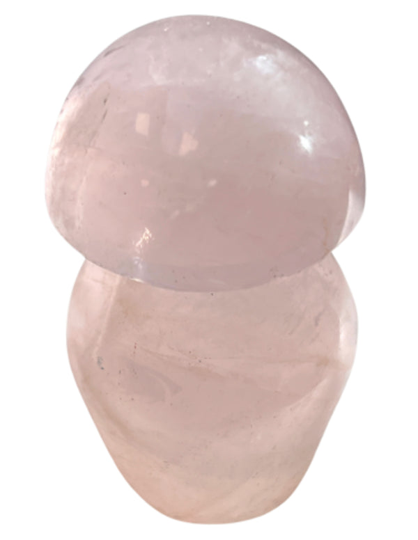 Roze kwarts edelsteen paddenstoel 100-200 gram