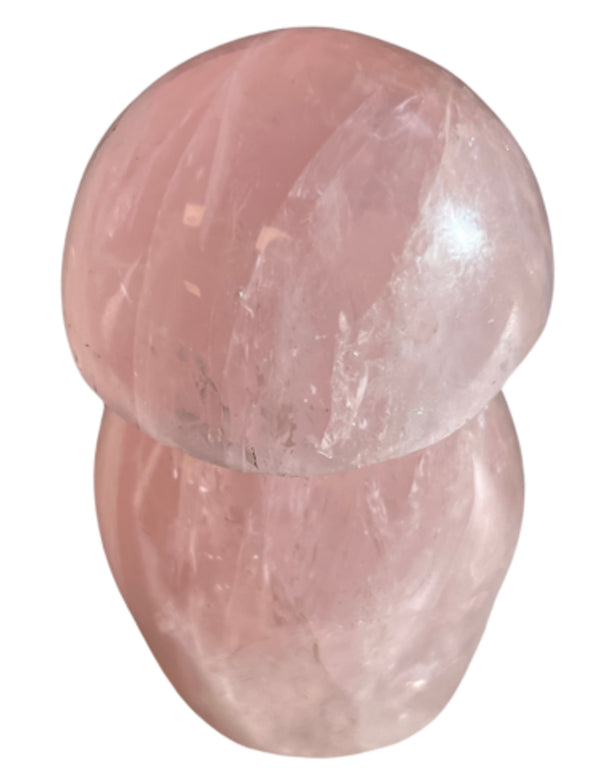 Roze Kwarts Edelsteen Paddenstoel 200~300 Gram Madagaskar 8 X 4,5 Cm