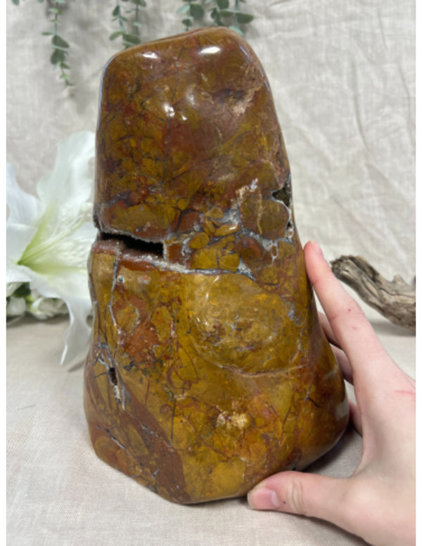 Jaspis geel gekristalliseerd sculptuur nr.01