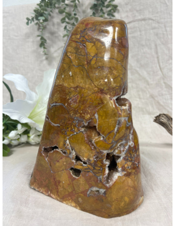 Jaspis geel gekristalliseerd sculptuur nr.01