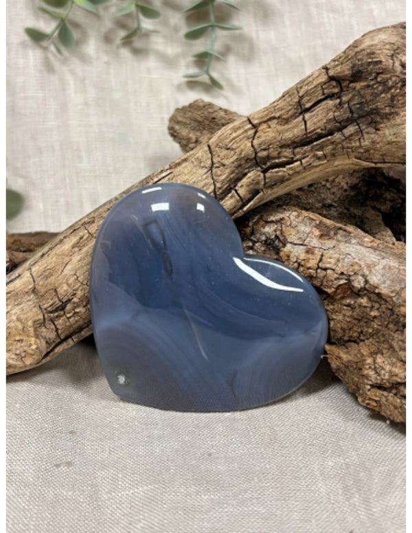 Agaat edelsteen hart 7-8 cm