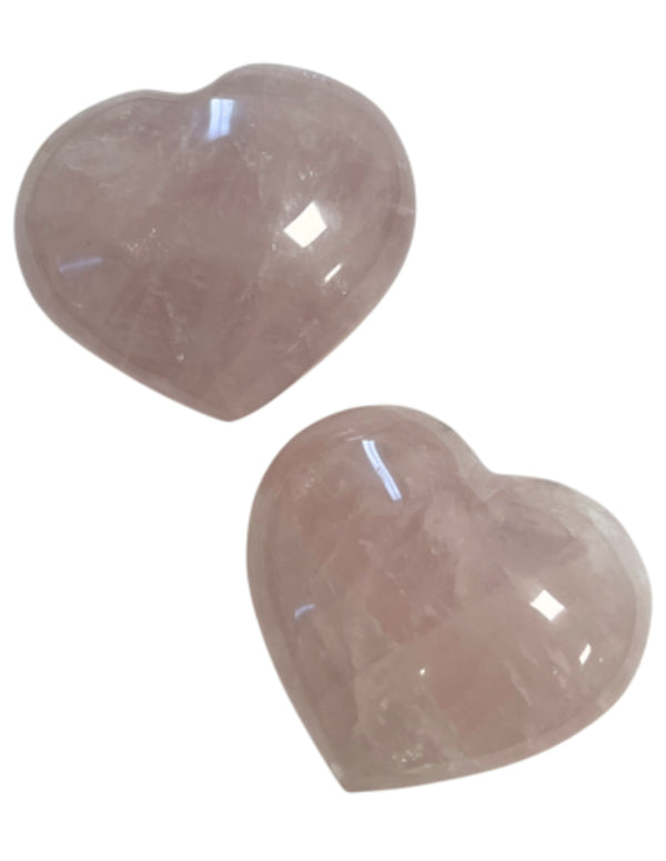 Roze kwarts edelsteen hart 150-200 gram