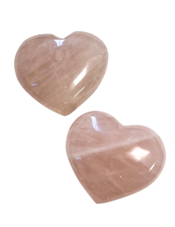Roze kwarts edelsteen hart 200-250 gram