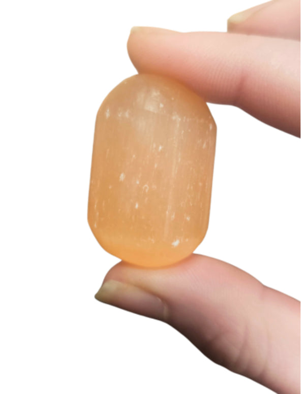 Seleniet oranje trommelstenen 500 gr. (mt3)