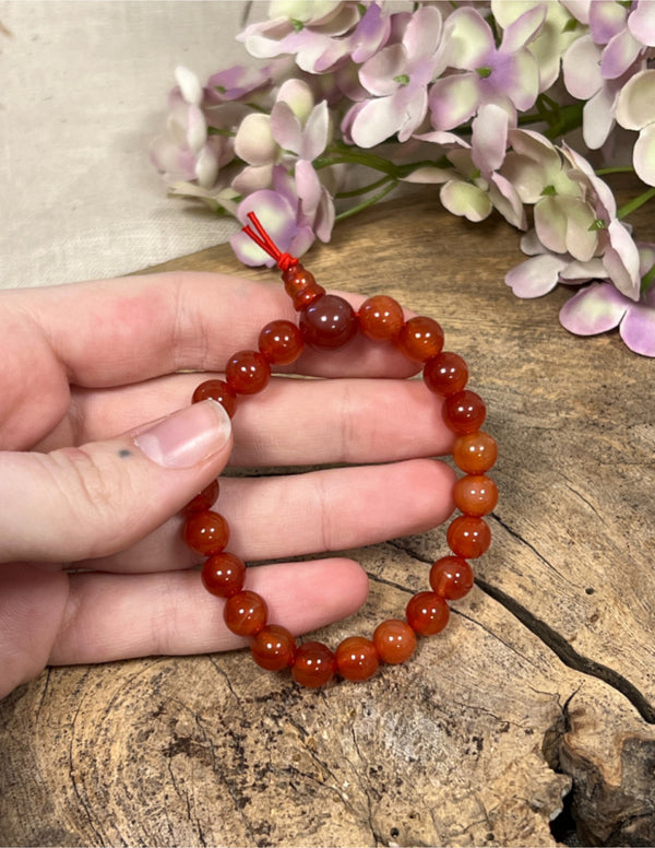 Carneool Powerbead Armband Elastiek 18 cm 8 mm
