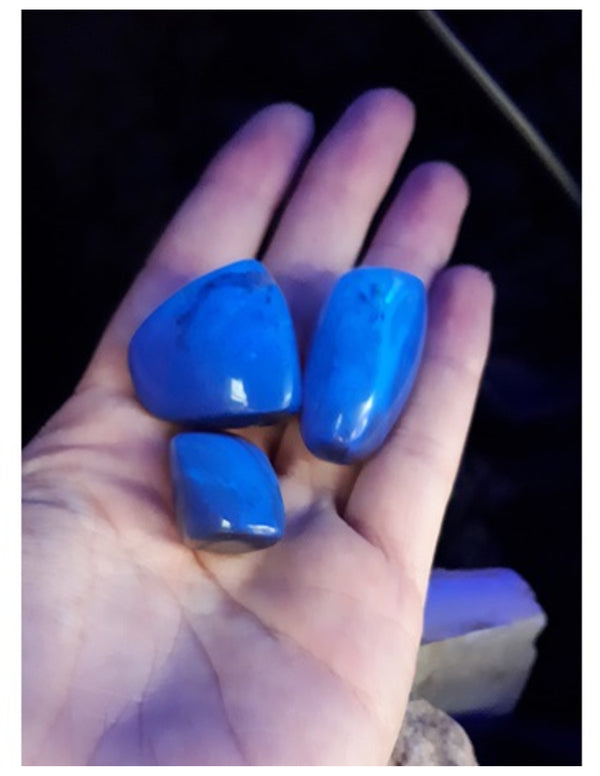 Barnsteen blauw trommelstenen 10 gr. (mt3)