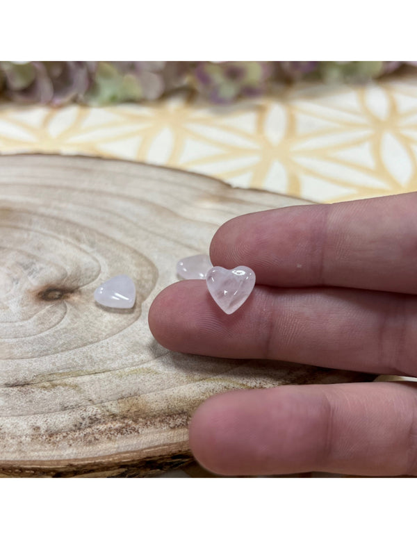 Roze kwarts edelsteen hart 10 mm