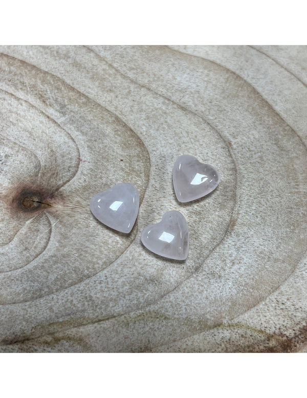 Roze kwarts edelsteen hart 10 mm