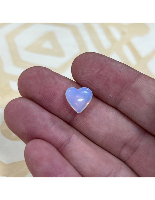 Opaliet edelsteen hart 10 mm (synth)