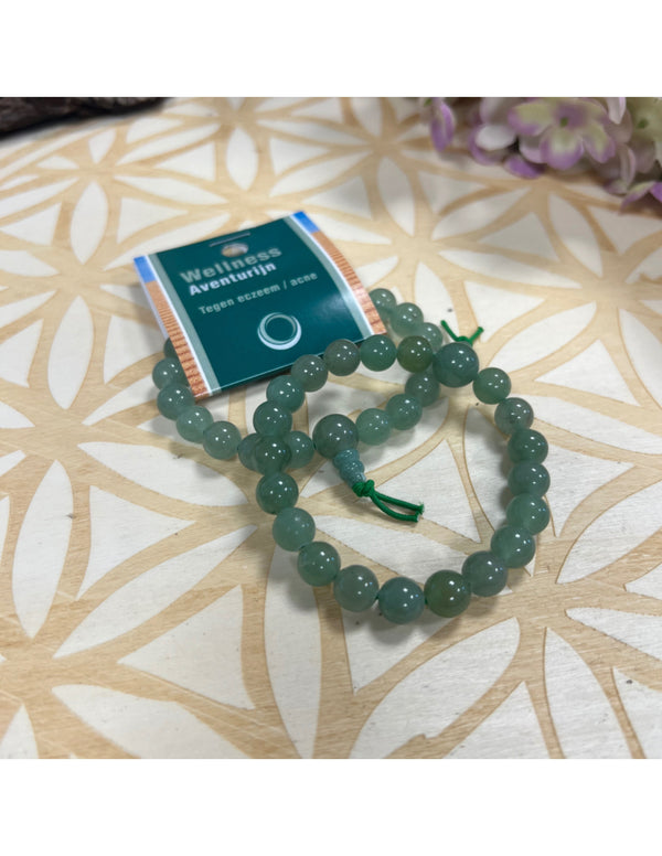 Aventurijn groen powerbead armband + kaart