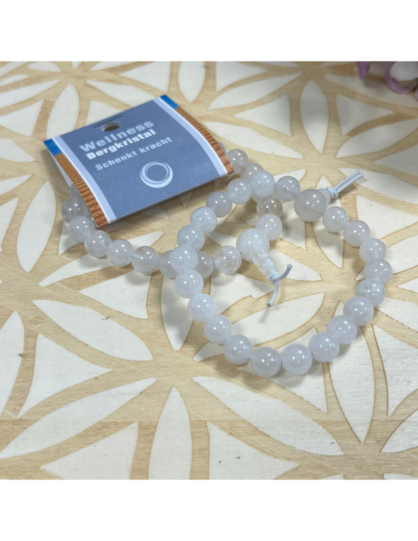 Bergkristal powerbead armband + kaart