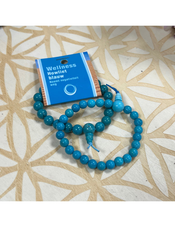 Howliet blauw Turkoois powerbead + kaart (gekleurd)