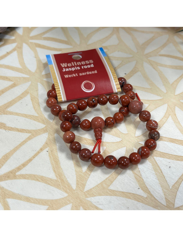 Jaspis rood powerbead armband + kaart