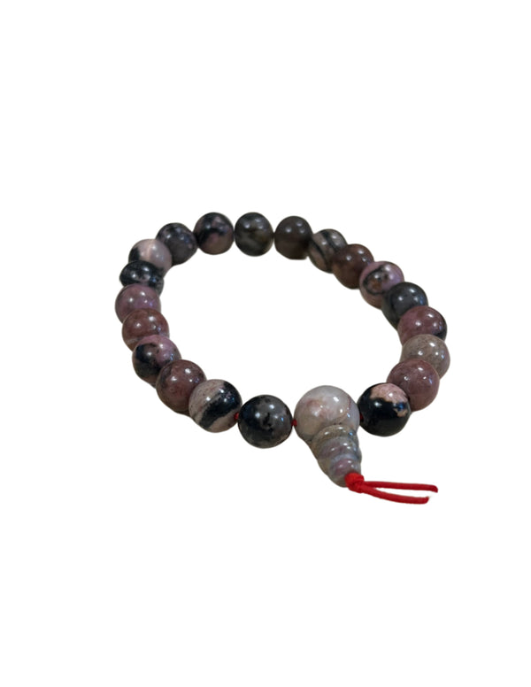 Rhodoniet powerbead armband + kaart