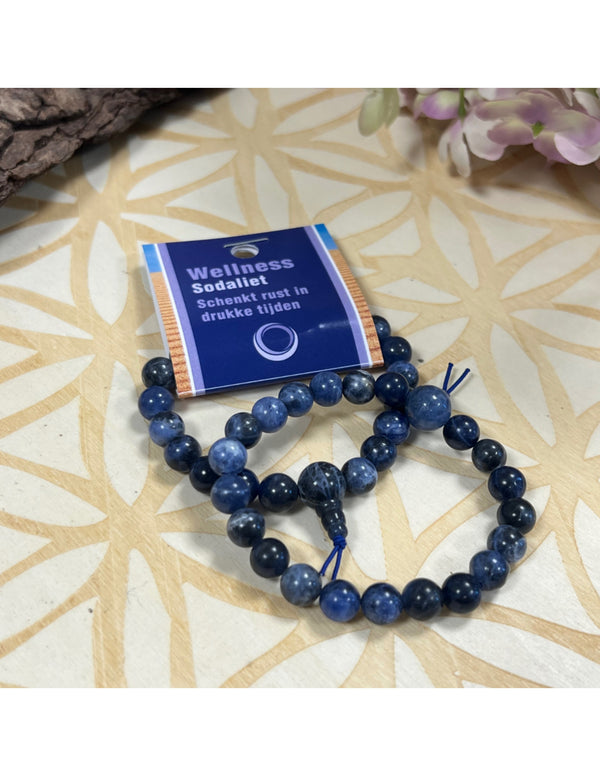 Sodaliet powerbead armband + kaart
