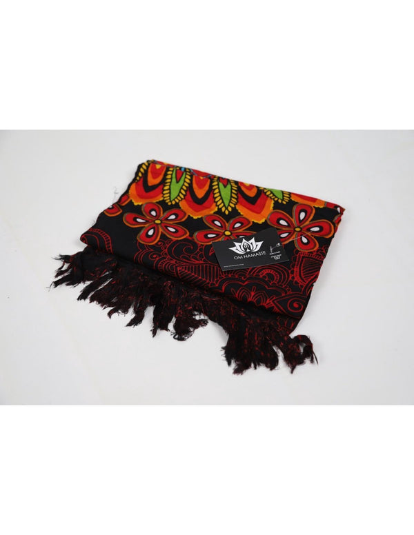 Om Namaste Sarong - 429 - Bloemrijke Mandala - Rood