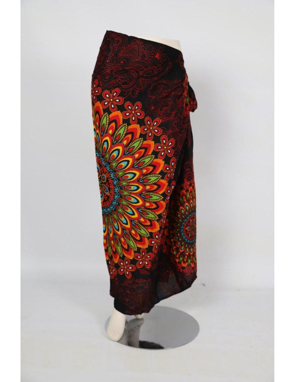Om Namaste Sarong - 429 - Bloemrijke Mandala - Rood