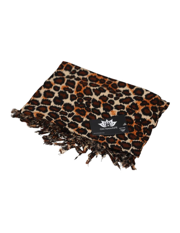 Om Namaste Sarong - 401 - dierenprint - panter - bruin