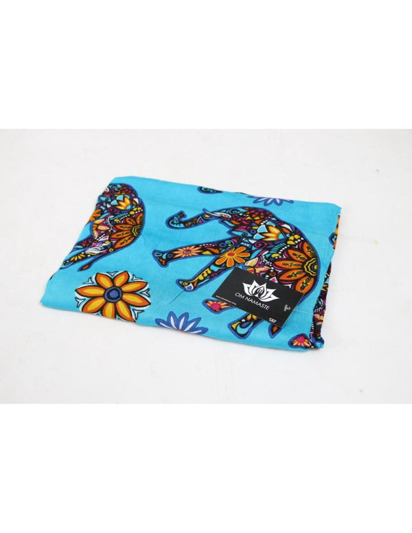 Om Namaste Sarong - 308 - Olifanten - blauw