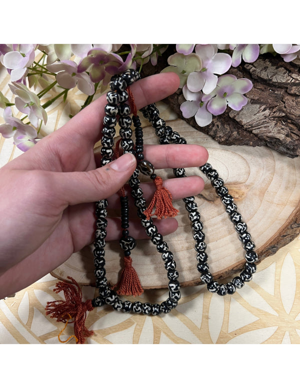 Mala ketting been zwart/wit ohm 35 cm