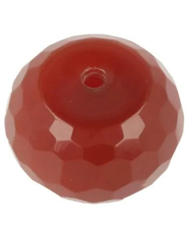 Carneool 20 mm kraal facet - losse kraal