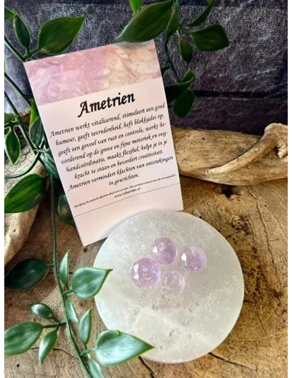 Ametrien kralen facet - 4 st.