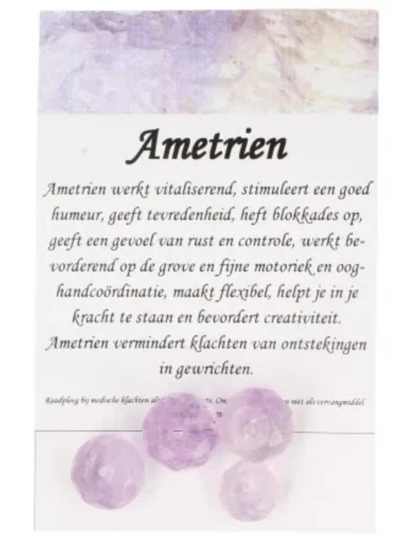 Ametrien kralen facet - 4 st.