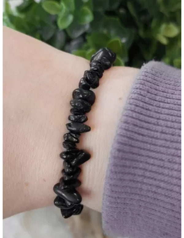 Toermalijn zwart splitarmband + kaart