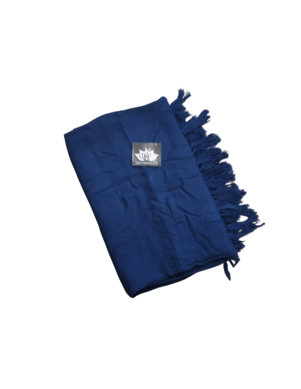 Om Namaste Sarong - 635 - Blauw effen