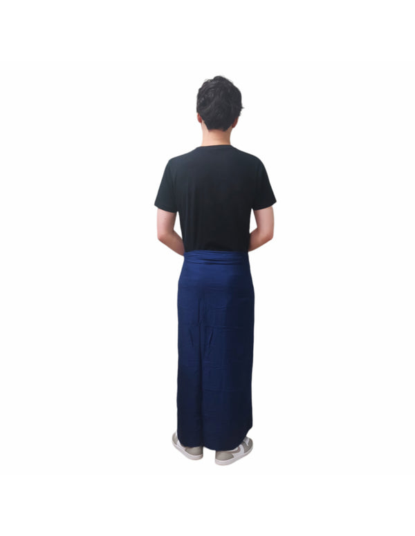 Om Namaste Sarong - 635 - Blauw effen