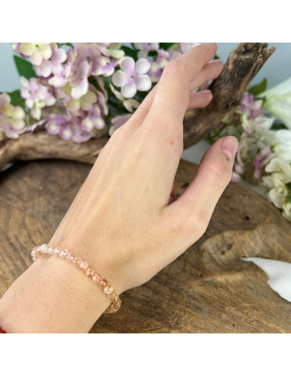 Kralen armbandje 4mm Citrien (verhit)