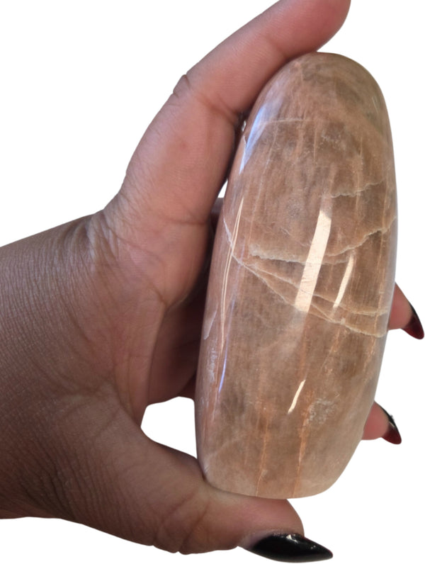 Maansteen oranje sculptuur 400-500 gram