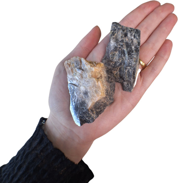 Maansteen grijs ruwe brokjes 500 gram