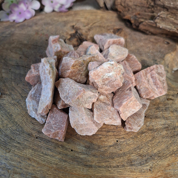 Maansteen oranje ruwe brokjes 250 gram