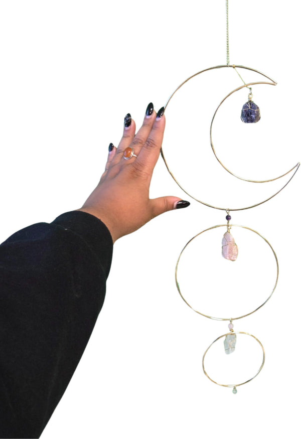 Suncatcher / raamhanger maan Gouden driehoek