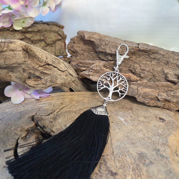 Ibiza sleutelhanger - levensboom - Tree of Life - Zwart