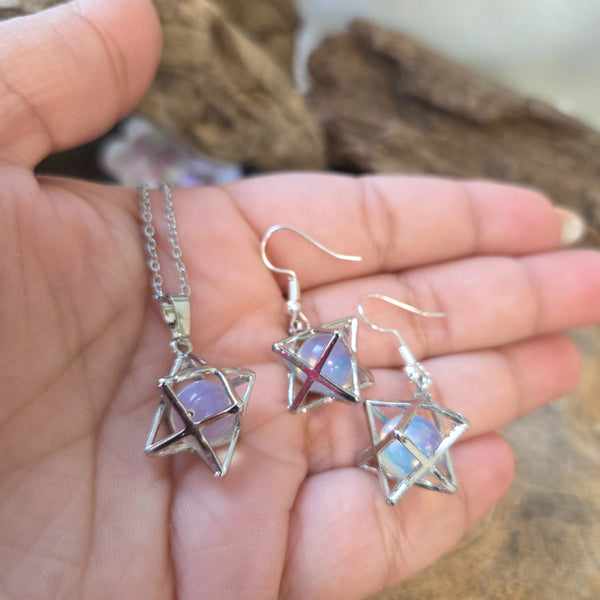 Merkabah sieraden set Opaliet (synth)