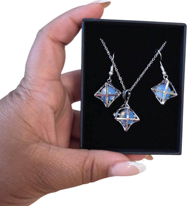 Merkabah sieraden set Opaliet (synth)