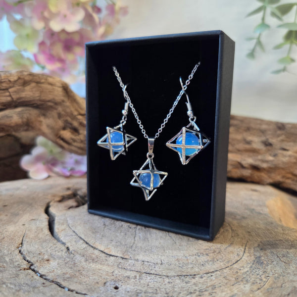 Merkabah sieraden set Opaliet (synth)