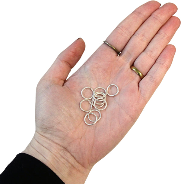 Buigring 12x1 mm, zilverkleur, 10 stuks