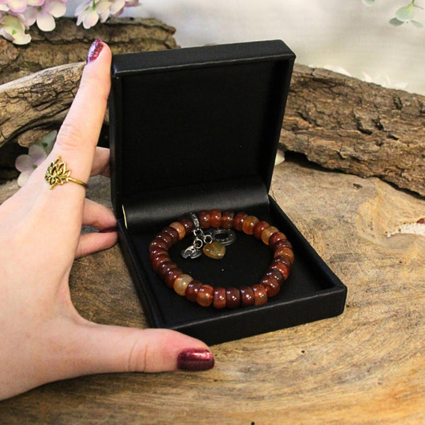 Carneool Ruby Mania armband nr 23, rond
