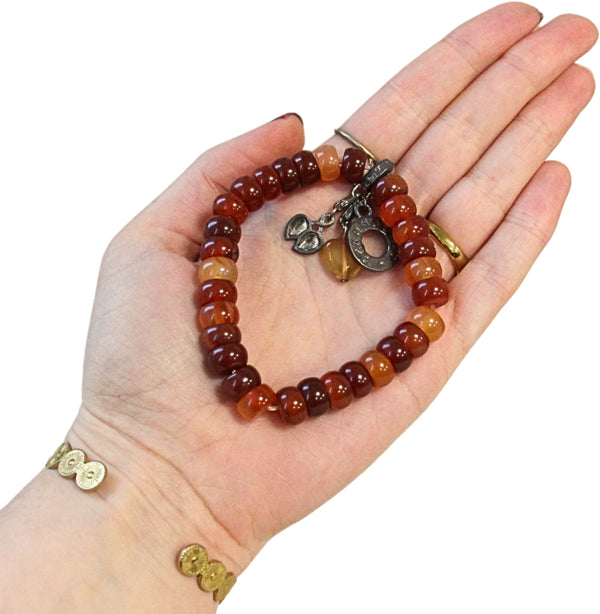 Carneool Ruby Mania armband nr 23, rond