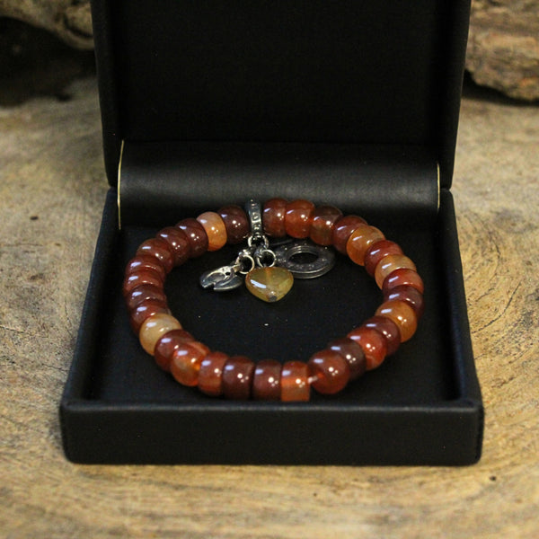 Carneool Ruby Mania armband nr 23, rond