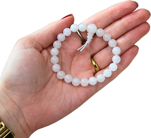 Powerbead armband Jade wit